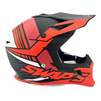 MX HELMET XL 62 BLACK/RED 21, SWAP'S S818 FULL FACE CSW2F8105, !! ACU GOLD APPROVED !!