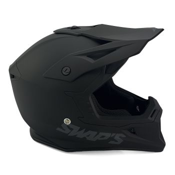 MOTOCROSS HELMET SWAPS S818 - MATT BLACK - SIZE XL 61cm - 62cm