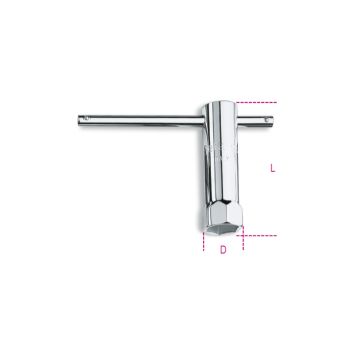 Tubular Spark-Plug Wrench Chrome-Plated Hexagon End 16mm - Beta Tools 955 16