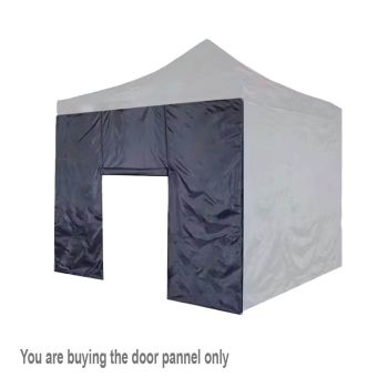GAZEBO SIDE DOOR PANEL PLAIN BLACK 3x3m VELCRO ATTACHMENT