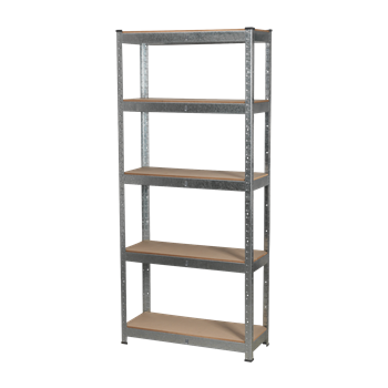 STORAGE RACKING UNIT 5 SHELVES, GALVINIZED, 150KG CAPACITY PER SHELF
