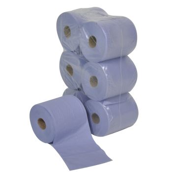 Blue Roll Paper Towel Embossed Centre Feed Blue Roll 150m x 170mm - Sold Each