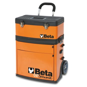 Two-Module Tool Trolley with Detachable Tool Box and Drawers - Beta Tools C41S