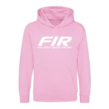 FIR KIDS HOODIE SWEATER - WHITE ON PINK,  SIZE - 12/13