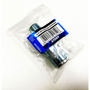 AIR COUPLING 3/8" bsp MALE ZINC PLATED STEEL COMPATIBLE WITH pcl FITTINGS - TOOLZONE KDPAT089