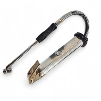 TYRE INFLATOR FORECOURT 0-160 psi ALUMINIUM BODY WITH GAUGE - TOOLZONE KDPAT103