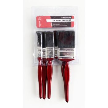 PAINT BRUSH SET 5PC RED HANDLE ASSORTED SIZES - TOOLZONE KDPDC187