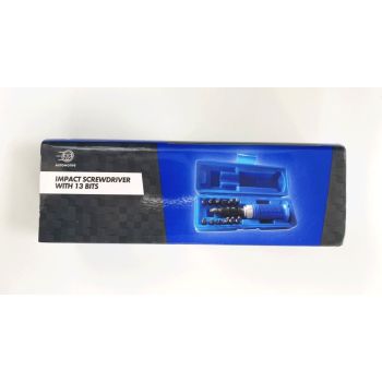 IMPACT SCREWDRIVER SET WITH 13 BITS 1/2" DRIVE - TOOLZONE KDPSD173