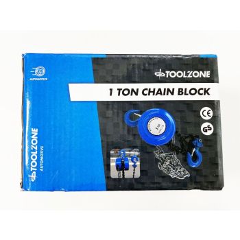 CHAIN BLOCK 1 TON LIFTING HEIGHT 3m TUV GS APPROVED - TOOLZONE KDPTD050