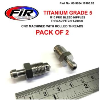 TITANIUM GR5 M10x1.00mm BLEED NIPPLE, PACK OF 2 / 60013020000 T2024905, MR407367