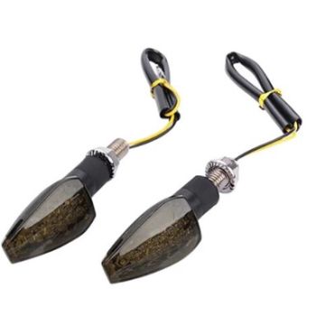 INDICATORS LED OVAL SHORT BLACK PAIR