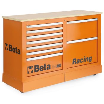 Special Mobile Roller Cabinet Racing MD Type with 7-Drawer and 2-Drawer Modules - Beta Tools C39MD-O