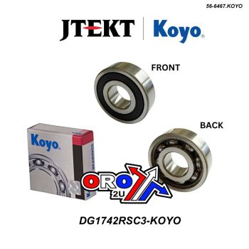 BEARING DG174 2RS C3 KOYO 17x42x13 / 1 SIDE SEALED OTHER SIDE OPEN MADE IN JAPAN EACH