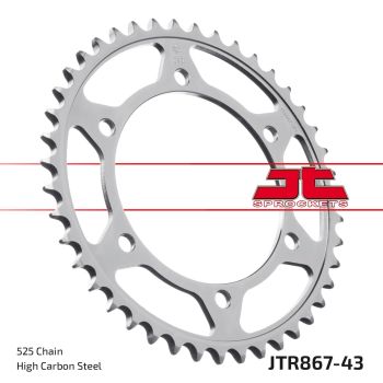 REAR SPROCKET JTR867.43 STEEL, HONDA ROAD