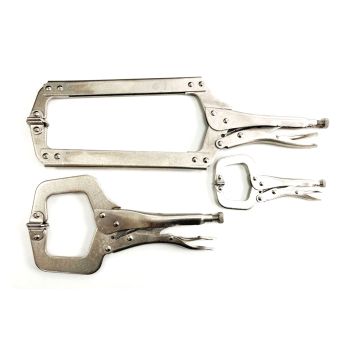 C CLAMP SET 3 PIECE 6" 11" 18" WITH SWIVEL PADS - TOOLZONE KDPWH042