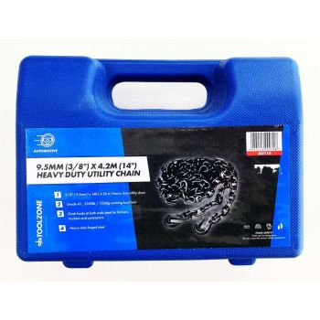 TOWING CHAIN 14ft x 3/8" WITH HOOKS - TOOLZONE KDPAU114