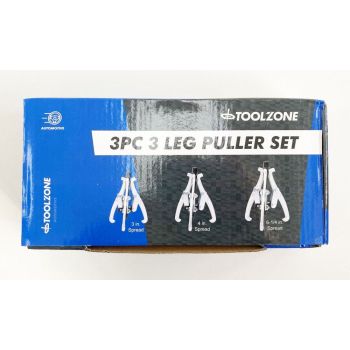 3 LEG PULLER SET 3pc 3" 4" 6" - TOOLZONE KDPAU172