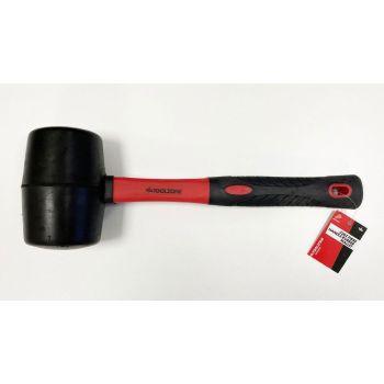 RUBBER MALLET 32oz BLACK FIBREGLASS HANDLE 350mm - TOOLZONE KDPHM108