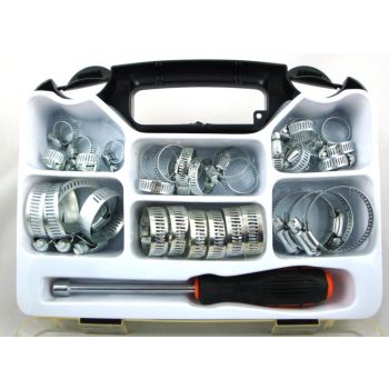 HOSE CLAMP SET 35pc STAINLESS STEEL 8-44mm - TOOLZONE KDPHW039