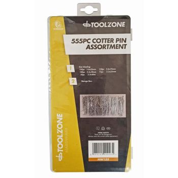 COTTER PIN ASSORTMENT 555pc IN STORAGE BOX - TOOLZONE KDPHW155