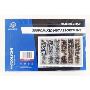RIVET NUT ASSORTMENT MIXED STEEL AND ALUMINIUM FLANGE HEAD 300pc - TOOLZONE KDPHW210