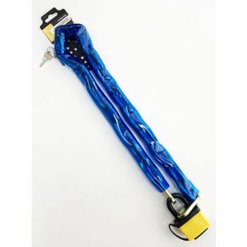 CHAIN PVC 1m x 8mm WITH 50mm LAMINATED PADLOCK - TOOLZONE KDPLK071