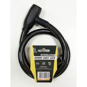 CABLE LOCK 15mm x 800mm WITH 2 KEYS - TOOLZONE KDPLK097