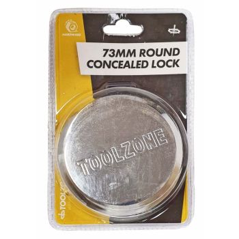 PADLOCK CONCEALED SHACKLE 73mm STEEL CHROME PLATED WITH 2 KEYS - TOOLZONE KDPLK108