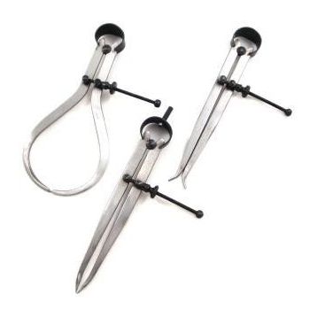 SPRING CALLIPER SET 3 PIECE INTERNAL EXTERNAL DIVIDING 180mm - TOOLZONE KDPMS153