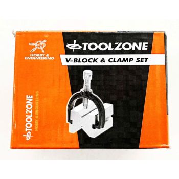 V BLOCK AND CLAMP SET PAIR 50x38x38mm MAX CAPACITY 41mm - TOOLZONE KDPMS163