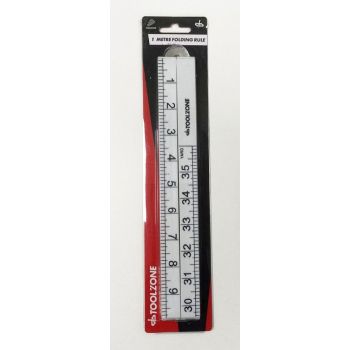 FOLDING PLASTIC RULE 1m METRIC AND IMPERIAL - TOOLZONE KDPMS165