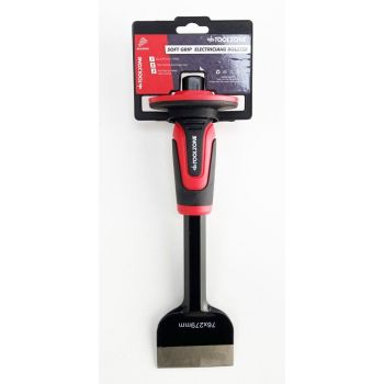ELECTRICIANS COLD CHISEL 279 x 76 x 19mm DROP FORGED STEEL SOFT GRIP - TOOLZONE KDPPN170