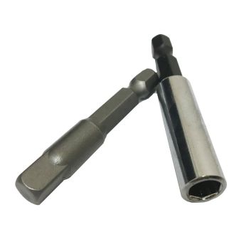 MAGNETIC BIT HOLDER AND ADAPTOR 2PC 1/4" DRIVE 50mm 60mm - TOOLZONE KDPSD240