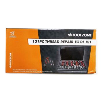 THREAD REPAIR TOOL KIT 131 PIECE M5-M12 WITH TAPS AND INSERTS - TOOLZONE KDPTP097