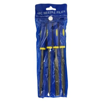 WARDING FILE SET 4PC 6" HIGH CARBON STEEL VARIOUS SHAPES WITH POUCH - TOOLZONE KDPWW086