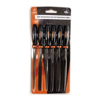 WARDING FILE SET 6PC BEARING STEEL 175 x 5mm - TOOLZONE KDPWW203
