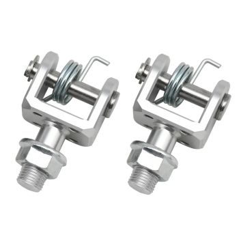 FOOT PEG LINK BRACKETS PAIR CNC ALUMINIUM SILVER SURRON LIGHT BEE X LIGHT BEE S