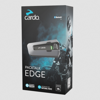 CARDO PACKTALK EDGE HELMET INTERCOM SINGLE UNIT, TRACK COMMUNICATION, WIRELESS
