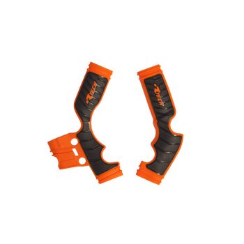 GRIPPY FRAME GUARD KTM SX 65 2016-24, HUSKY TC65 2017-24, GASGAS MC 65 2021-24, ORANGE/BLACK, R-TECH R-PRTKTMARNR4
