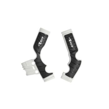 GRIPPY FRAME GUARD KTM SX 65 2016-24, HUSKY TC65 2017-24, GASGAS MC 65 2021-24, WHITE/BLACK, R-TECH R-PRTKTMBNNR4