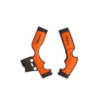 GRIPPY FRAME GUARD KTM SX 65 2016-24, HUSKY TC65 2017-24, GASGAS MC 65 2021-24, BLACK/ORANGE, R-TECH R-PRTKTMNRAR4