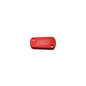 REAR BRAKE RESERVOIR COVER RED 03-26 KAW SUZ KX KLX KFX RM RM-Z RMX 125 230 250 300 450 SCAR 3901