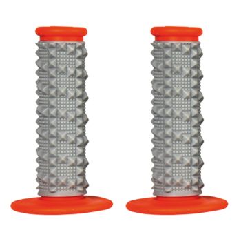 DUAL COMPOUND GRIPS ORANGE X2R DIAMOND HALF WAFFLE SCAR GDDOR