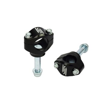 OVERSIZE HANDLEBAR MOUNTS BLACK 06-26 KAWASAKI KX 250 450 28.6mm STOCK TRIPLE CLAMPS 30mm SCAR P63