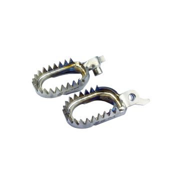 TITANIUM FOOTPEGS ANTI-MUD 23-26 FANTIC YAMAHA XXF WR YZ F FX 250 450 60mm 18 TEETH SCAR S1517AM