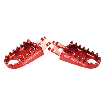 STANDARD FOOTPEGS RED 02-26 HONDA CR CRF KAWASAKI KX 125 150 250 300 450 1000 1100 48mm SCAR S3215R