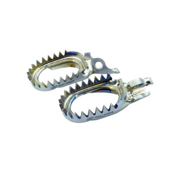 TITANIUM FOOTPEGS 06-26 KAWASAKI KX 250 450 F X ANTI-MUD 60mm WIDE SCAR S3516AM
