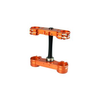 TRIPLE CLAMPS ORANGE 23-26 KTM HUSQVARNA TC FC TX FX EXC SX XC OFFSET 22mm SCAR S5418OR