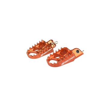 EVO FOOTPEGS ORANGE 98-26 HUSQVARNA KTM ENDURO SUPERMOTO FREERIDE SX SMC 85 105 690 701 SCAR S5585OR