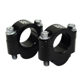 HANDLEBAR RISER KIT BLACK UNIVERSAL 22.2mm 20mm RISE SCAR UBR1